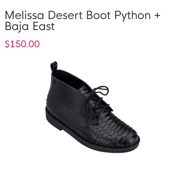 Melissa | Shoes | Melissa X Baja East Black Desert Python Pvc Boot 7 ...